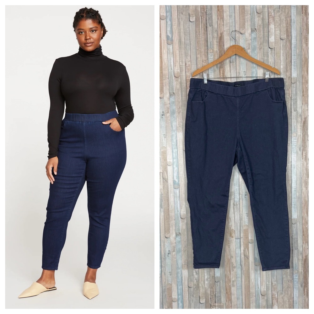 Universal Standard L 22 24 Pull On Waist Don't Call Them Jeggings Jeans‎ Dark